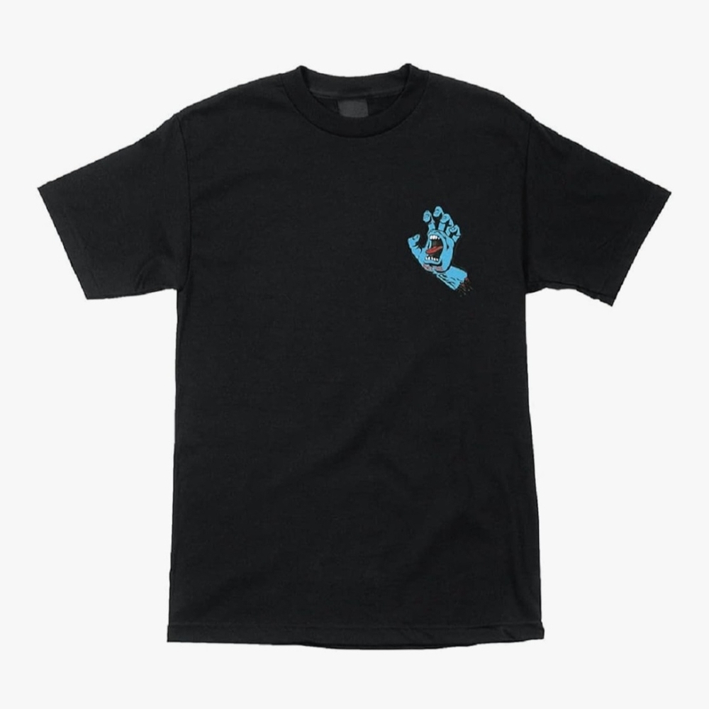 Santa Cruz Skateboards Black Tee with Blue Graphic